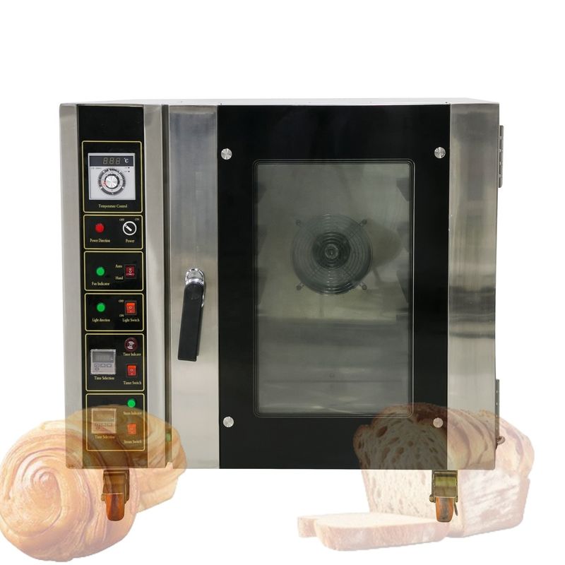 Alto rendimiento 5 bandejas horno de convección de panadería eléctrica horno de cocina para aceite de cocina